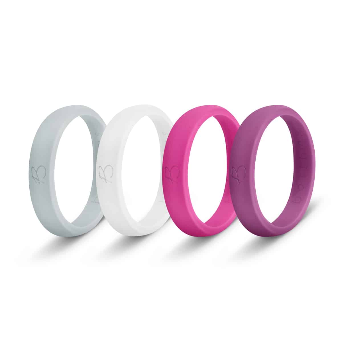 botthms Ladies Silicone Rings Combo Pack - 4