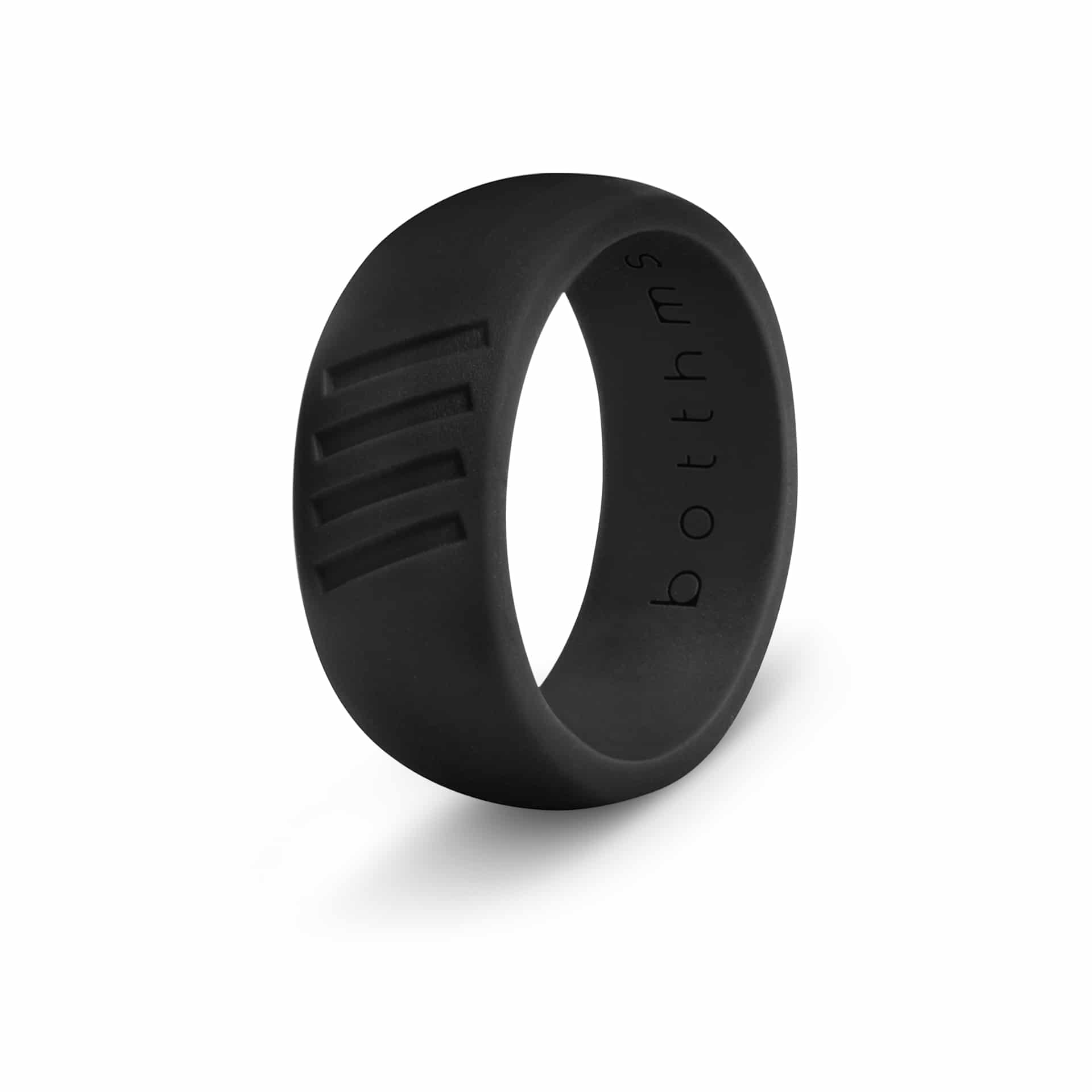 botthms Black Active Stripes Silicone Ring