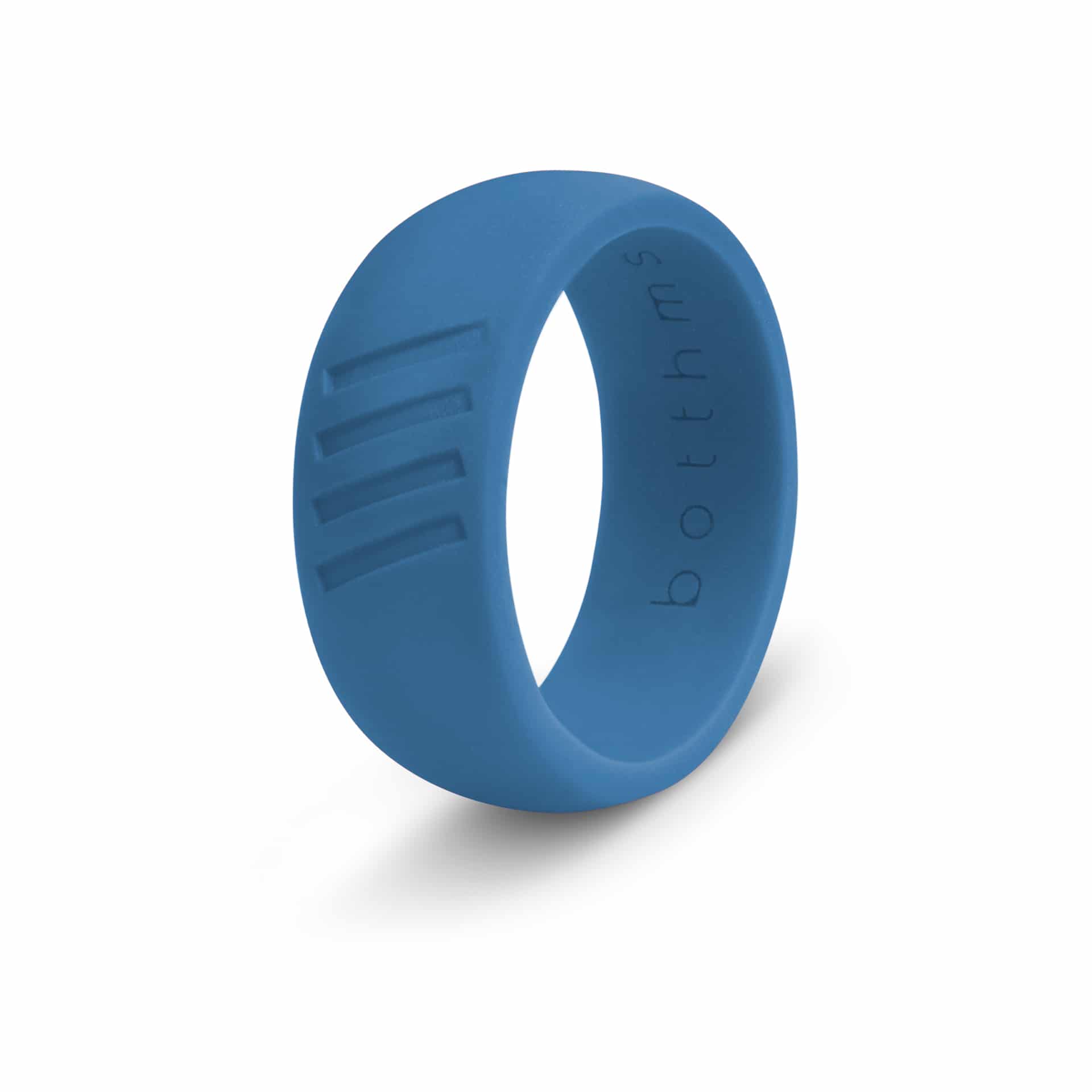 botthms Blue Active Stripes Silicone Ring