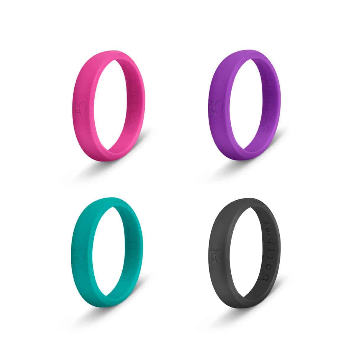 botthms Ladies Silicone Rings Combo Pack