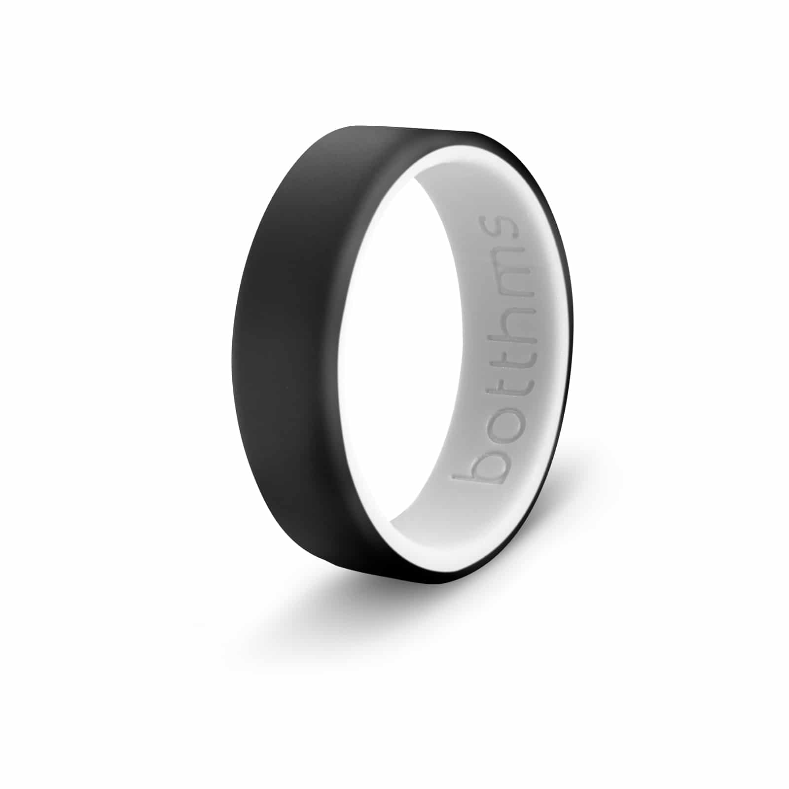 botthms botthms Double Black Silicone Ring Silicone Rings