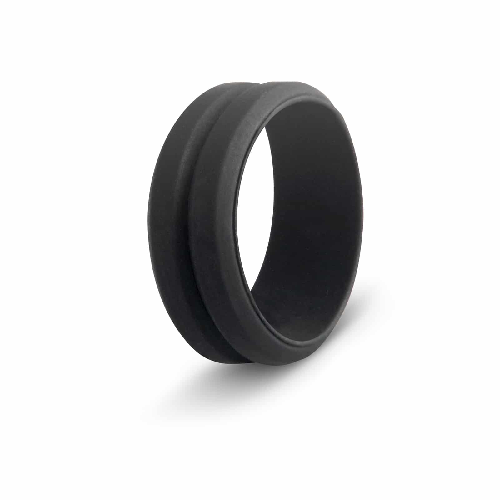 botthms Black Groove Silicone Ring